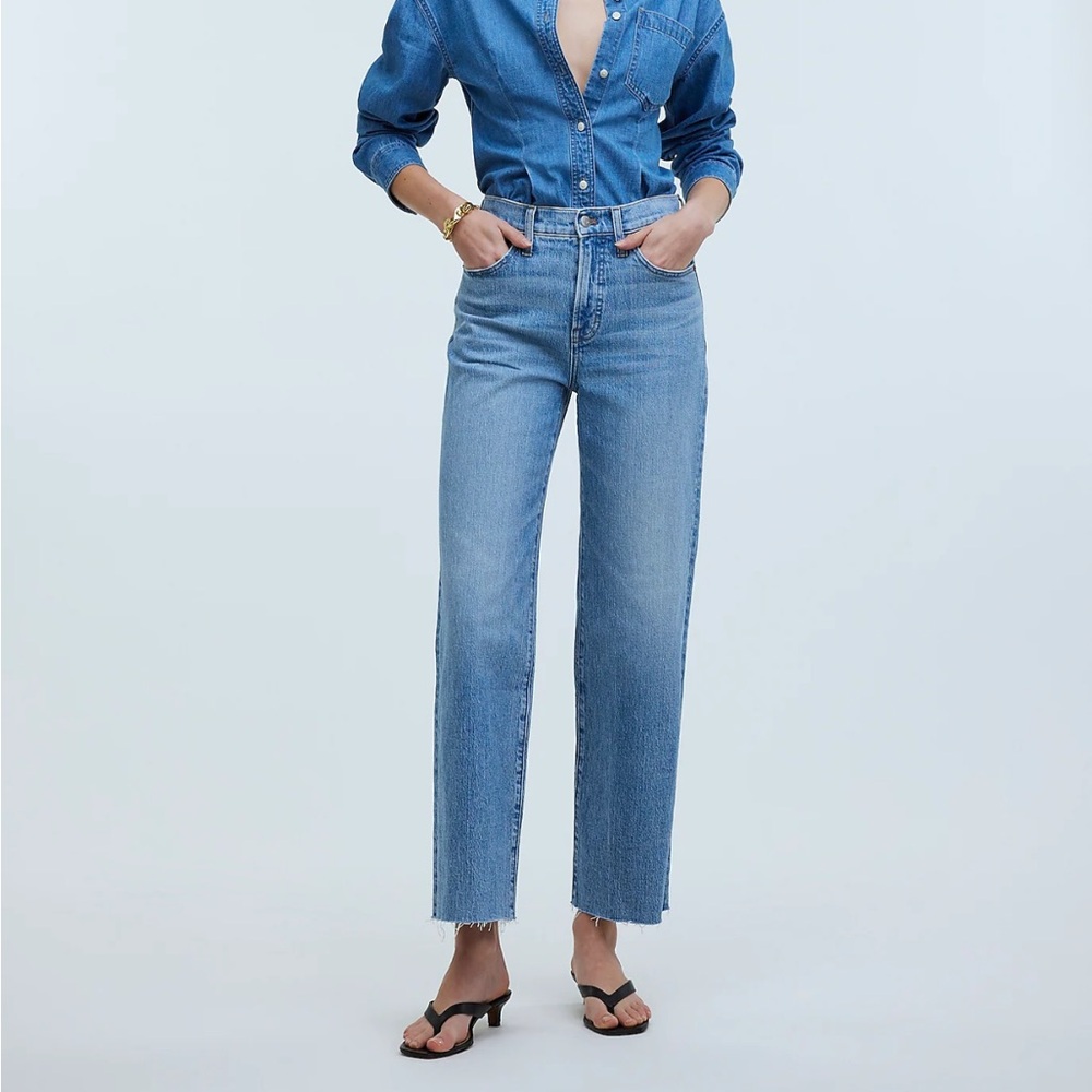 Madewell “The Perfect Vintage Wide-Leg Crop Jean” Altoona Wash, Size 26